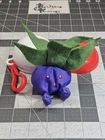 Vintage 1999 Burger King Pokemon Oddish Plush Keychain Fast Food Toy w/ Capsule