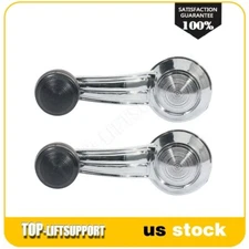 Left Right Window Crank Handle 2x For Pontiac Cadillac Chevy Olds Chrome Black