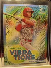 2022 Bowman Chrome Virtuosic Vibrations#vv9 Austin Hendrick Cincinnati Reds
