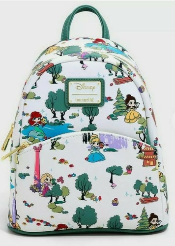 Loungefly Disney Princess Mini Backpack Bag Ariel Mulan Cinderella Rapunzel NWT - Picture 1 of 4