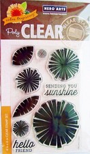 Layering Graphic Flowers Clear Stamp Set by Hero Arts CL862 NEW