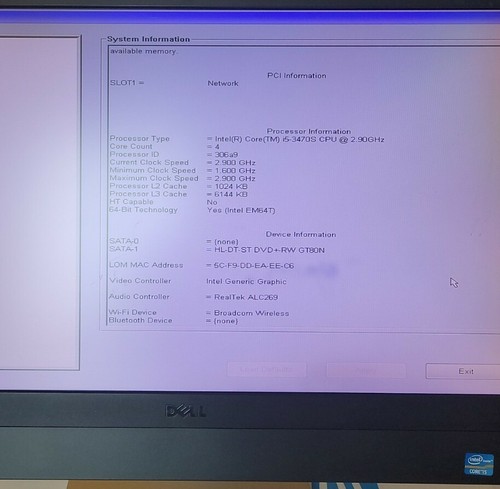 Read All TESTED Dell OptiPlex 9010 AIO All-in-One i5-3470S 2.90GHz 8GB RAM No HD - Picture 6 of 12