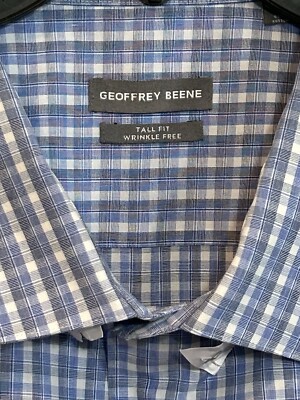 22 35 36 dress shirts Kenneth Cole Unlisted Blue 5xl TALL Fit Dress Shirt Men's 22 35/36 NWT $65