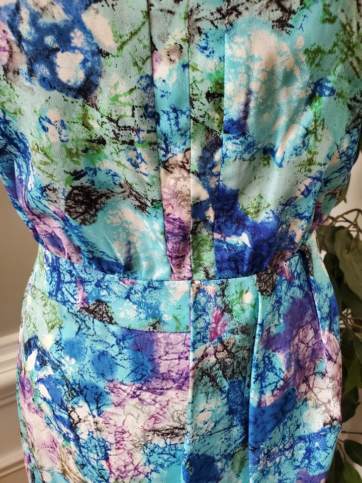 Vestido Charlie Jade para mujer multicolor poliéster cuello en V sin mangas hasta la rodilla L/G Foto 3 de 4