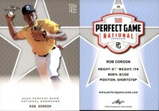 ROB GORDON 2020 LEAF PERFECT GAME NATIONAL SHOWCASE ROOKIE CARD #86