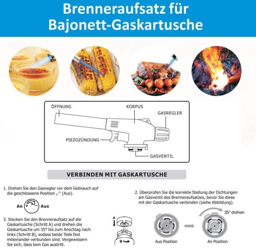 Küchenbrenner Flambierbrenner gas Bunsenbrenner für Creme Brulee Steak BBQ Flame - Bild 2 von 4