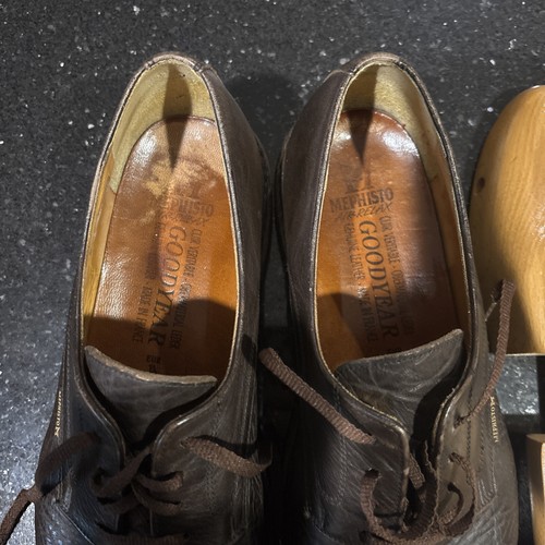 2 Pairs Mephisto Good Year Brown & Black Men’s Size 11.5 Shoes And 1 Shoe Trees - Picture 7 of 14