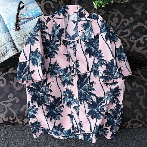 Men Summer Hawaiian Shirt Casual Holiday Beach Aloha Party Button Down Shirt - Picture 12 of 29