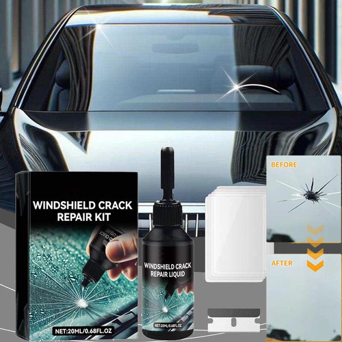 1 Set Automotive Glass Repair Kit Fluid Fix Car Windshield Resin Chip Crack Tool - Picture 2 of 22