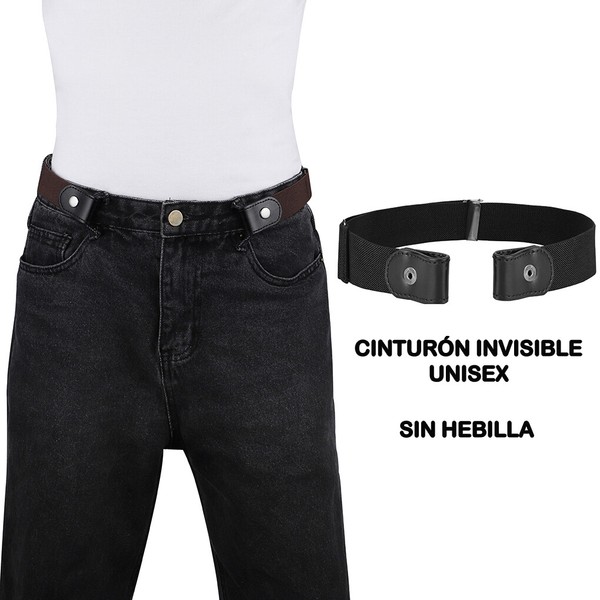 CINTUR�N INVISIBLE UNISEX C�MODO PR�CTICO CORREA BELT SIN HEBILLA �LTIMA MODA