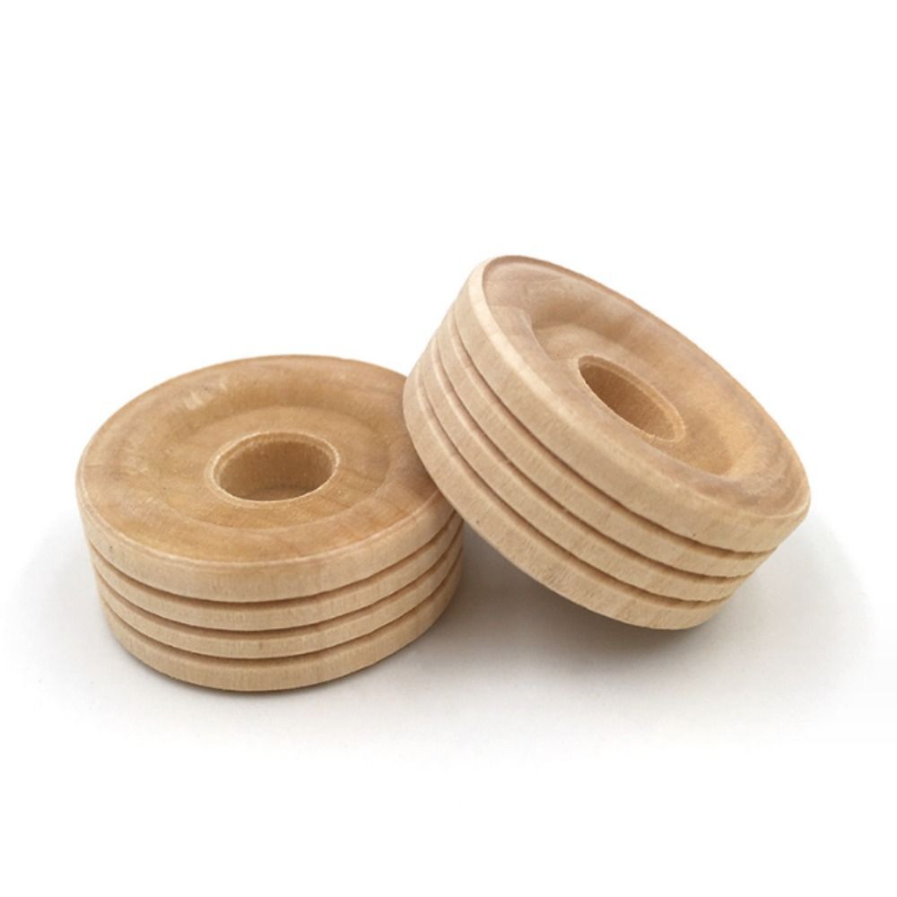 30pcs Wooden Craft Wheels 3x1.2cm Unfinshed Wheels Wooden Wheels Wood
