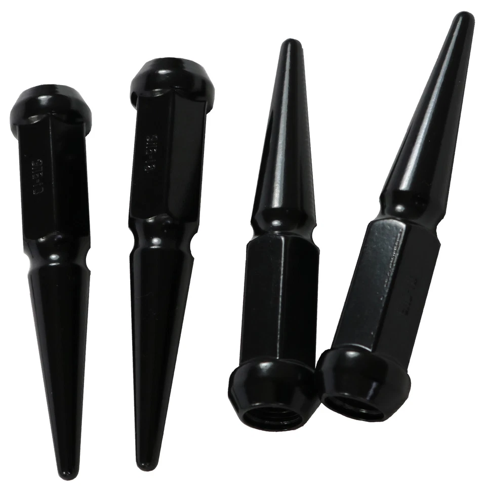 Tuercas de clavo sólido negras 9/16-18 32 piezas para Ford F250 F350 Dodge Ram 2500 3500 Foto 4 de 4