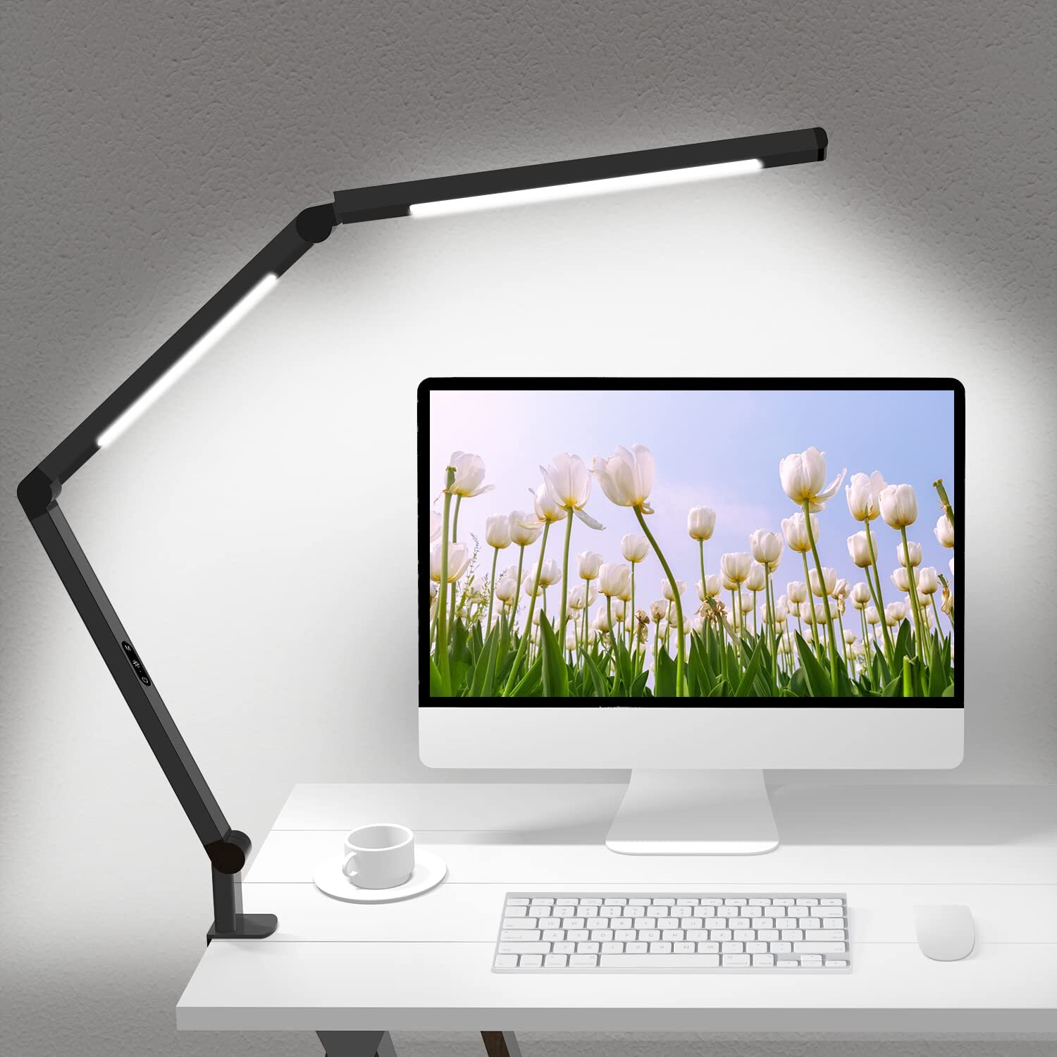 LED Desk Lamp with Clamp, Architect Desk Lamp with Dual Light and Adjustable ...