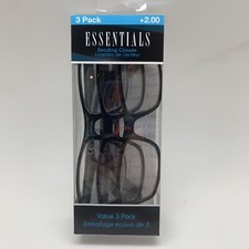 ESSENTIALS / FOSTER GRANT TS3000 VL "3 Pack" Reading Glasses Strength: 2.00