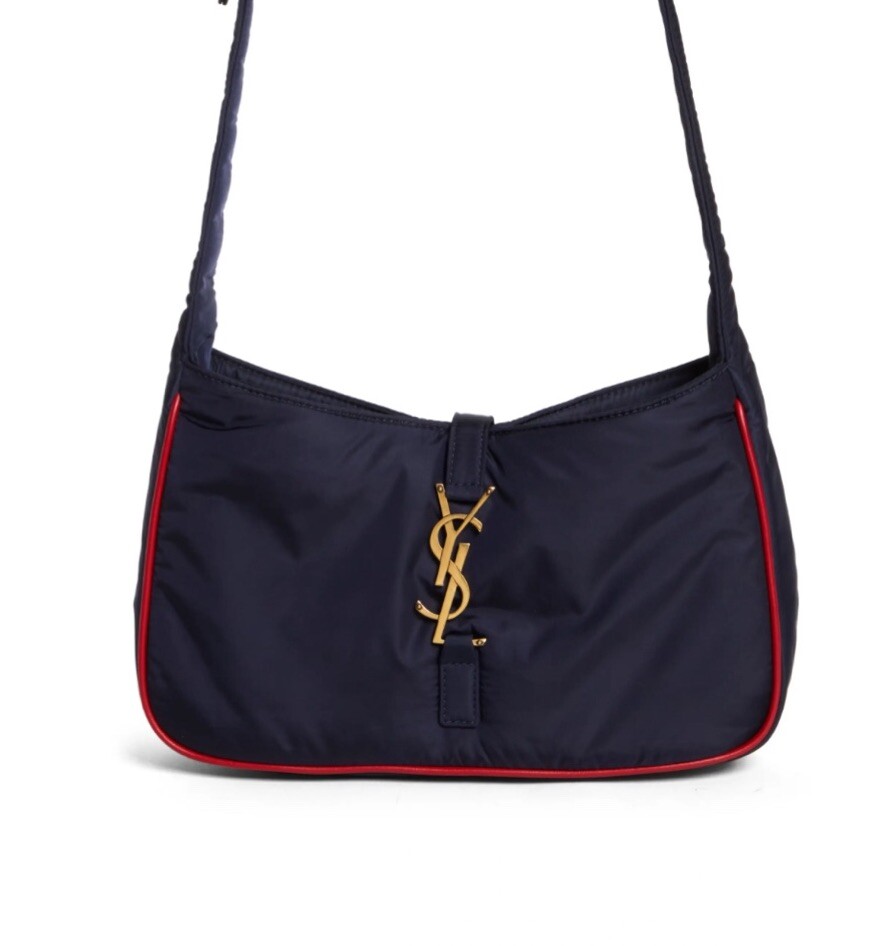 Saint Laurent Borsa a tracolla tracolla YSL NUOVA Le 5 À 7 in nylon blu navy