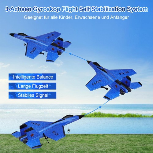 RC Flugzeug Ferngesteuertes Flugzeug Flugzeug Modell Spielzeug mit Lichtern LED - Bild 7 von 18