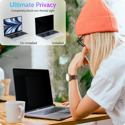 Magnetic Privacy Screen for Macbook Air 13.6/13 Inch (2022-2025, M2, M3, M4), Re - Picture 2 of 12