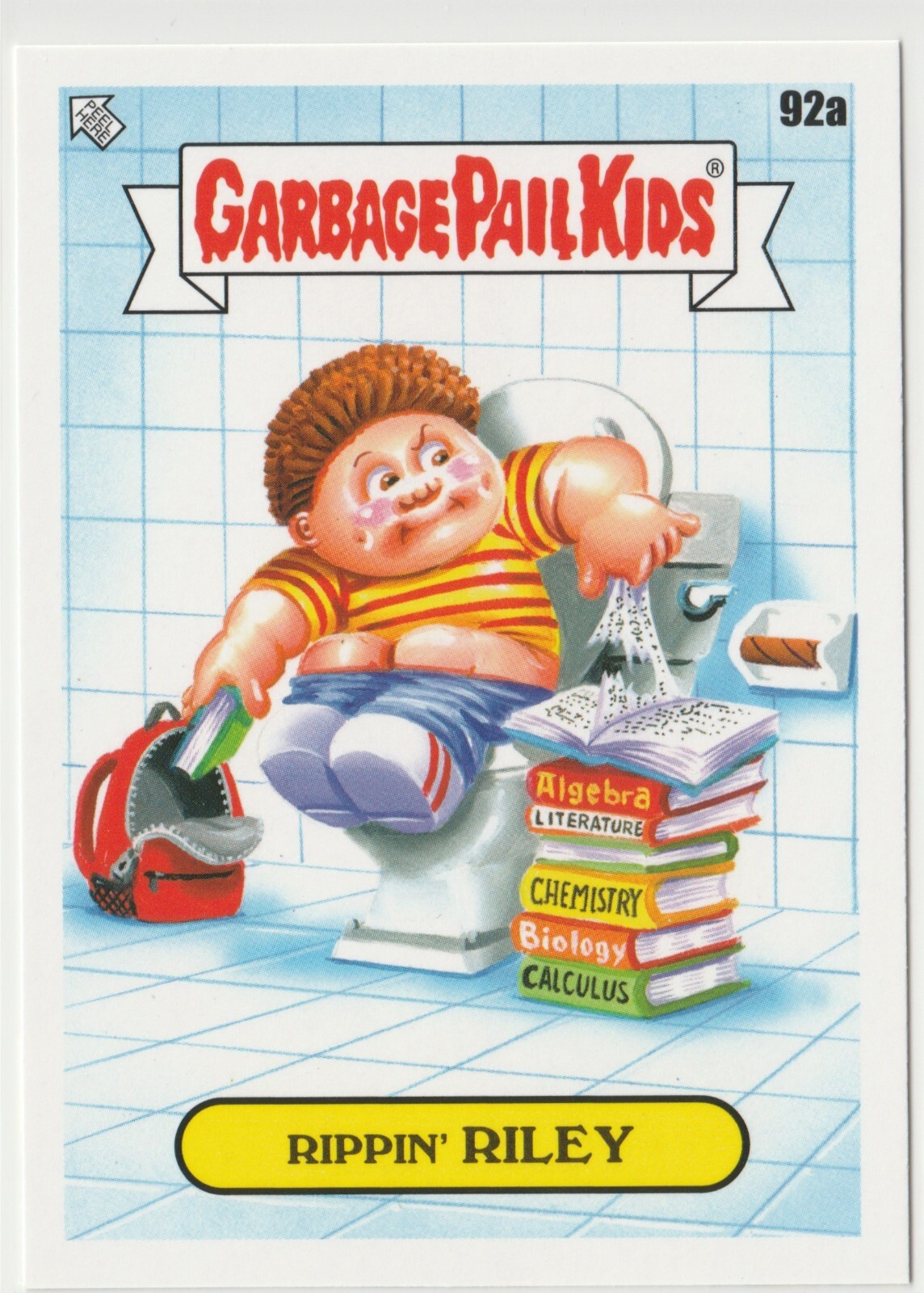 Rippin Riley 92a Garbage Pail Kids GPK 2022 Book Worms Trading Card