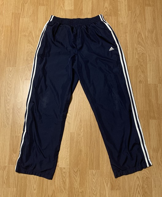 Adidas Navy Blue Windbreaker Track Pants Size Menâs Large | eBay