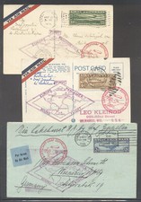 ESTADOS UNIDOS #C13-15 Juego En Volado Cubiertas O Tarjetas - 1930 Graf Zeppelin