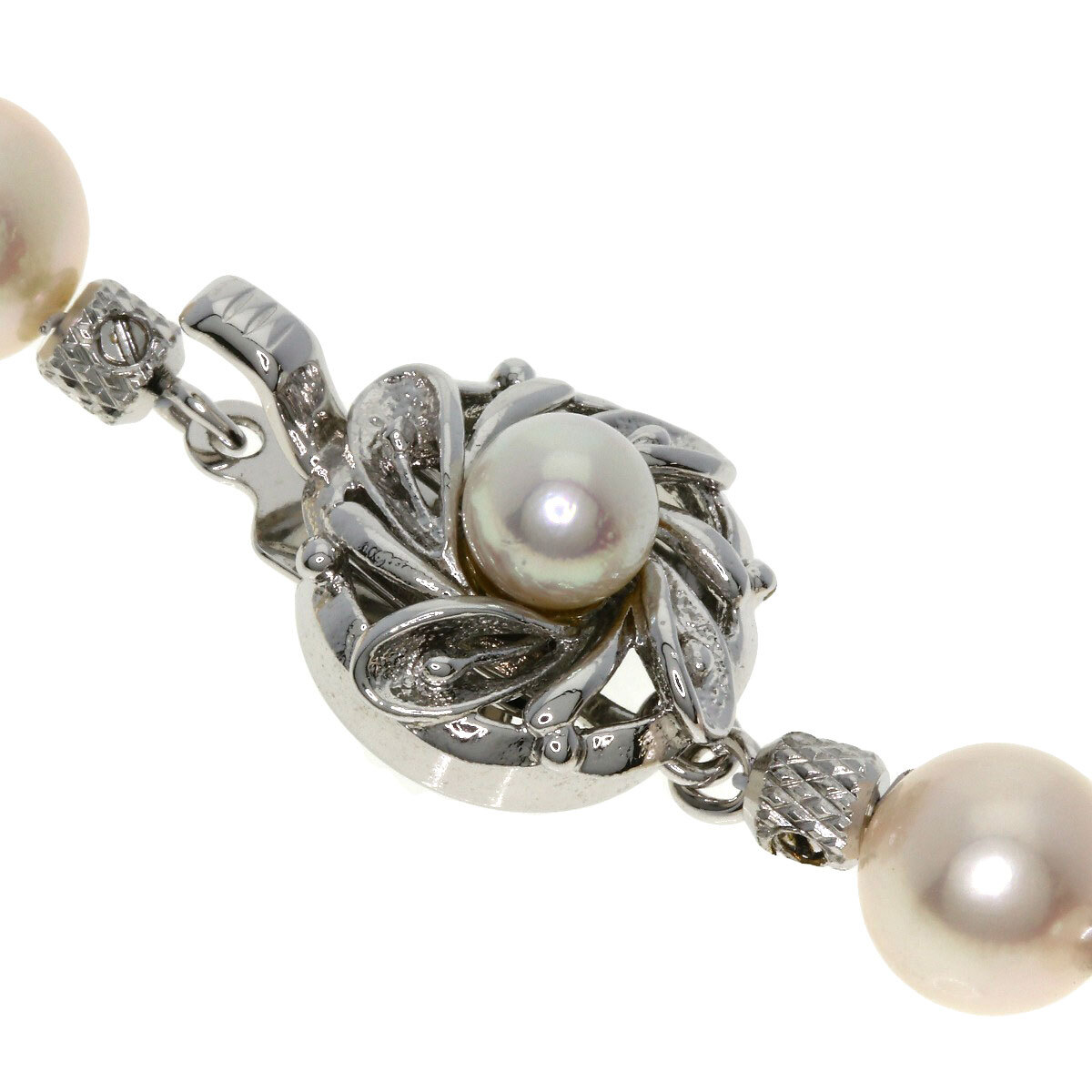 Akoya pearl Pearl mirror ball Necklace Silver K18 White Gold 27.5g eBay