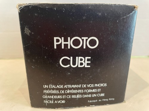 Vintage Acrylic Photo Cube 3.75" Square Picture Collage Display 1970's NIB Retro - Picture 7 of 10