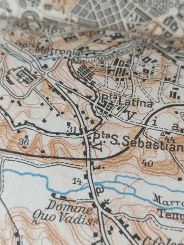 Carta geografica antica ROMA e DINTORNI TCI 1925 Old Antique map Rome 14x19,5cm - Foto 2 di 8