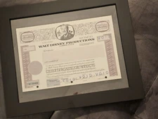 Original 1967 Walt Disney stock certificate Mickey Mouse Authentic Uncirculated