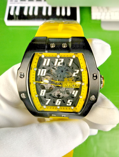 Invicta S1 Rally Store Exclusive Automatic Men Watch 44893 Blk Case Yellow Strap - Picture 20 of 24