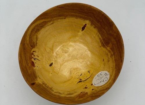 Hermoso color hecho a mano Cherry Burl Bowl 6 1/4 X 2 1/2" - Imagen 7 de 9
