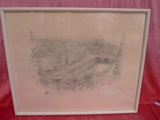 Bellissima, Vecchia Immagine, Vista Dalla Notre Dame Su Parigi, Firmata!