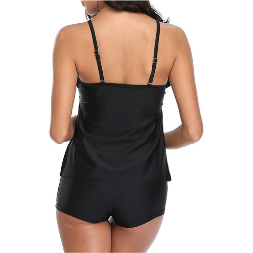 Women 2 Piece Swimsuits Tankini Tops with Shorts Summer Bathing Suits Beachwear - Picture 29 of 58