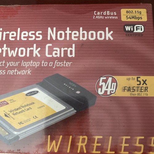 Belkin Wireless Notebook Network Card 802.11g 54Mbps VER 1313uk F5D7010uk (NEW) - 第 3/5 張圖片