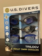 U.S. Divers Trilogy Unisex Adult Swimming Goggles (3 Pack) New