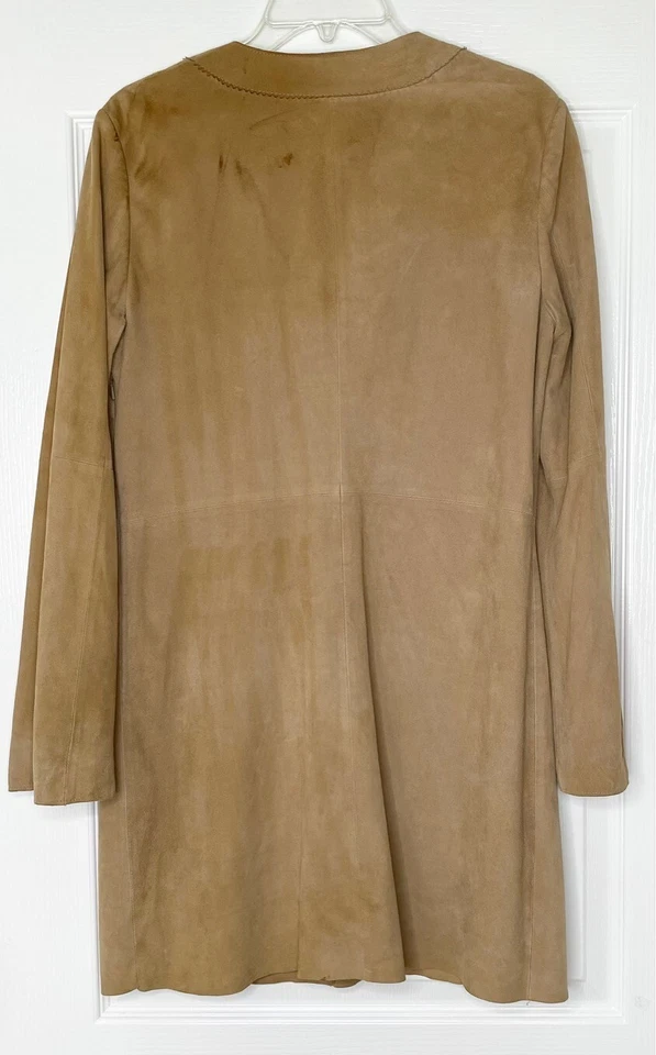 TORY BURCH Brown Tan Suede Genuine Leather Lace-Up Mini Western Cowgirl Dress 10 - Image 3 of 4