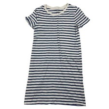 Universal Thread Blue White Striped TShirt Dress Slub Crew Neck Short Sleeve XS