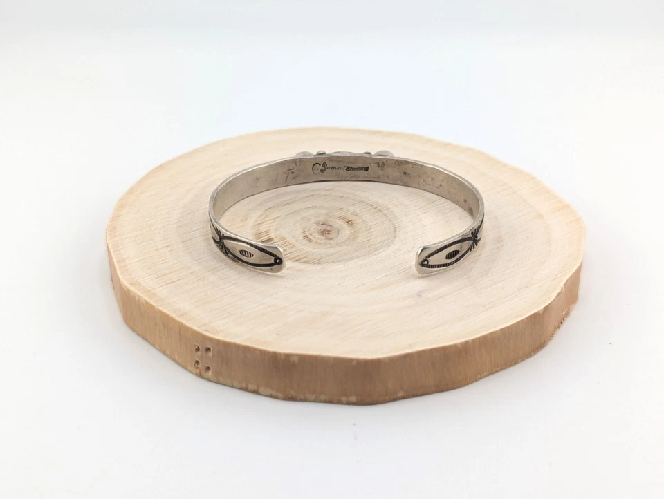 Navajo Cuff Bracelet 3 Pink Conch Shell Handmade Native Am Jewelry Sz 6.75in - Image 4 of 4