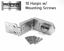 [10 PACK] 6.25 inch Single-Hinged Pad Lock Hasp - FAST SHIP