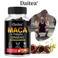 Maca+Panax Ginseng Capsules,Enhances Performance,Energy,Stamina And Strength