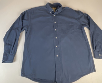 Sun River Mens Size Large Blue Button Down Long Sleeve Shirt Clothing Co Western