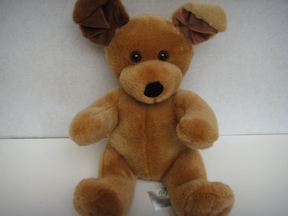 BUILD-A-BEAR WORKSHOP Build A Bear Dog Plush Stuffed Animal Tan Floppy Ear 15" Brown Sugar Pup NEW