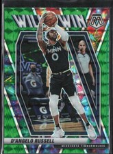 2020-21 Panini Mosaic #11 D'Angelo Russell Will to Win Mosaic Green Prizm