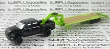 Greenlight 1:64 LIFTED Black 2017 DODGE RAM 2500 POWER WAGON w/Gooseneck Trailer