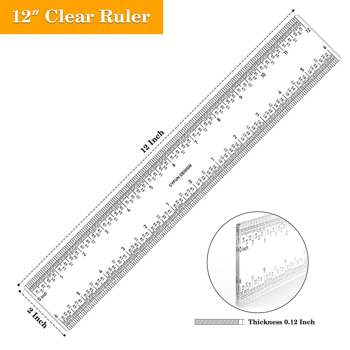 Ruler Template Inches