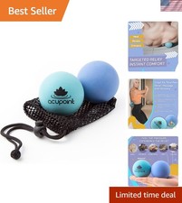 Portable 2.5" Massage Balls for Myofascial Release Stress Relief - Set of 2