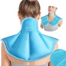 Reusable Ice Pack for Neck and Shoulders Upper Back Discomfort, Large Neck Ic...