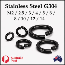 Black Stainless Steel Spring Split Washer s M2 M2.5 M3 M4 M5 M6 M8 M10 M12 G304