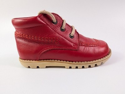 Andanines Kleinkinder Rot Leder Stiefel UK 7 EU 24