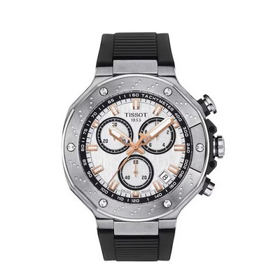 Tissot T-Race Chronograph 45mm White Dial Men's Watch T1414171701100