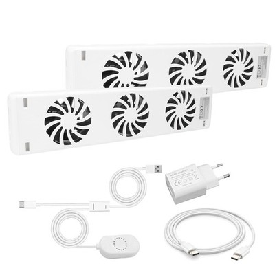 2SET Heizkörper Ventilator Heizkörperventilator Geräuscharm 18dB Heizungslüfter